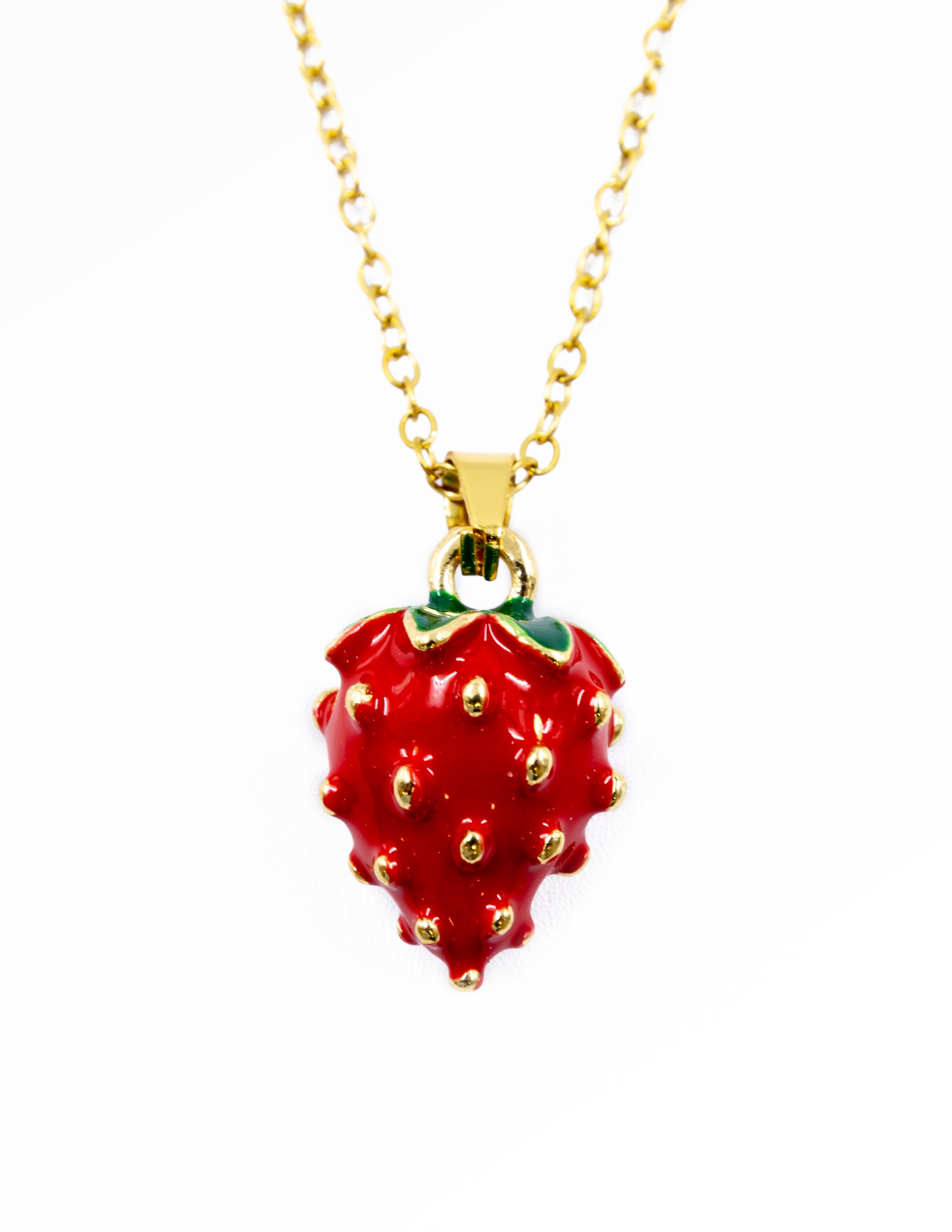 Collar de Fresa - M14 Oro Laminado