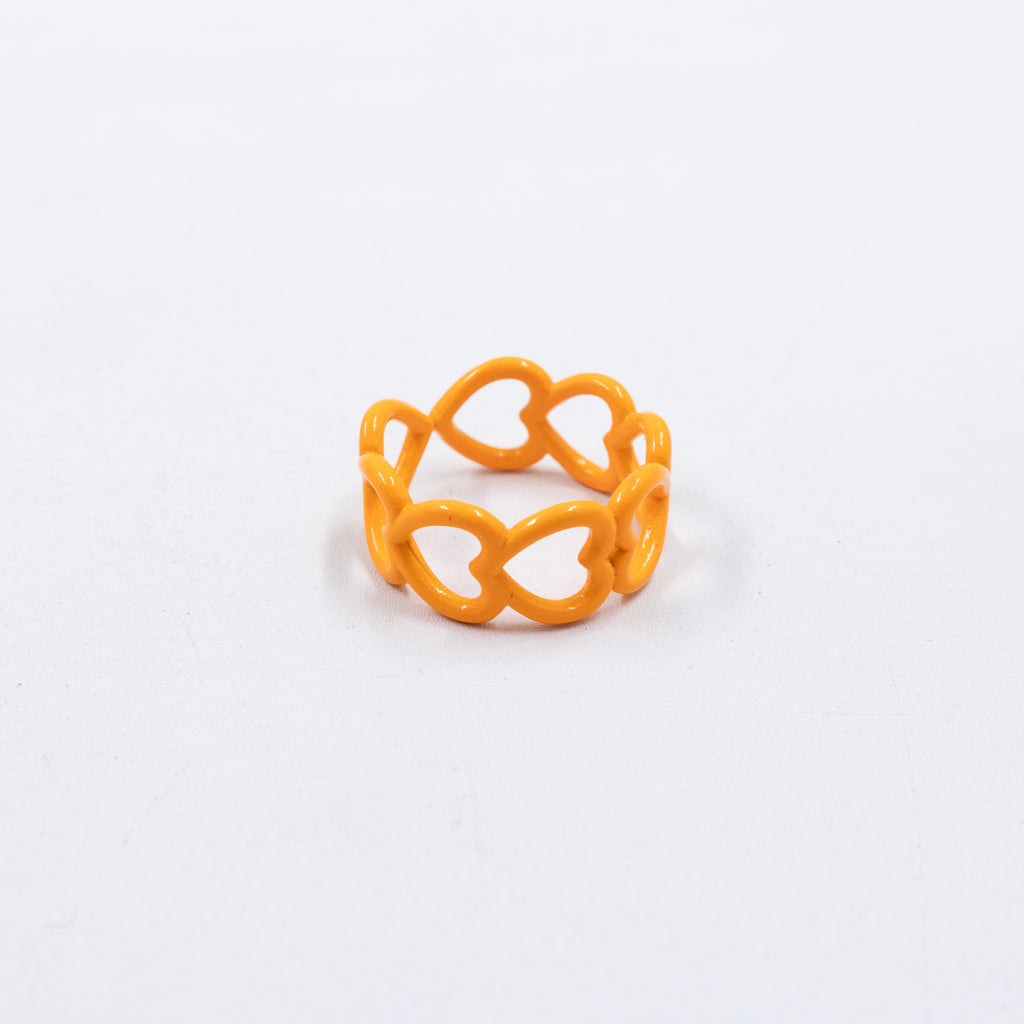 Anillo Ajustable de corazones M2 Oro Laminado