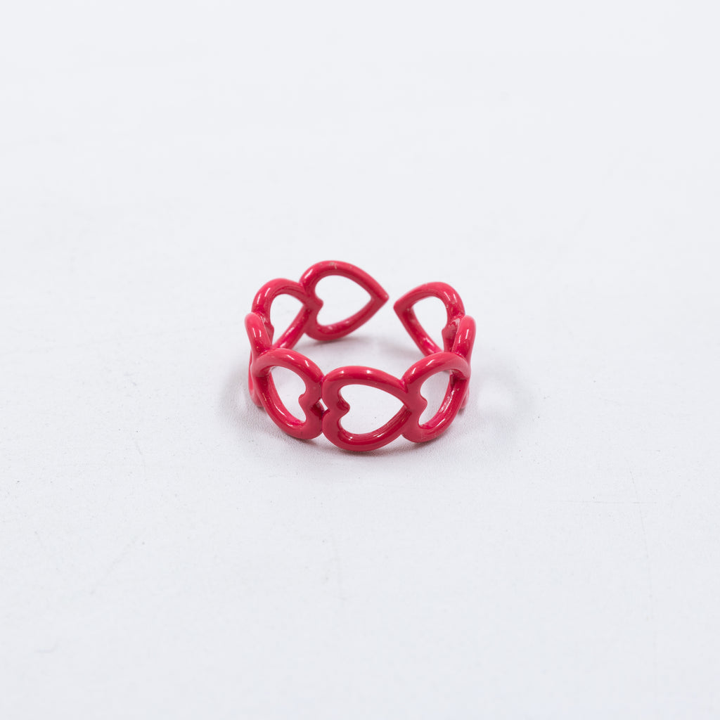 Anillo Ajustable de corazones M2 Oro Laminado