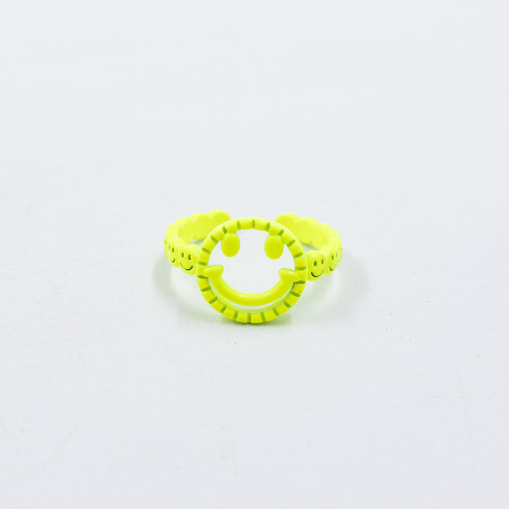 Anillo Ajustable de Caritas felices M5 Oro Laminado