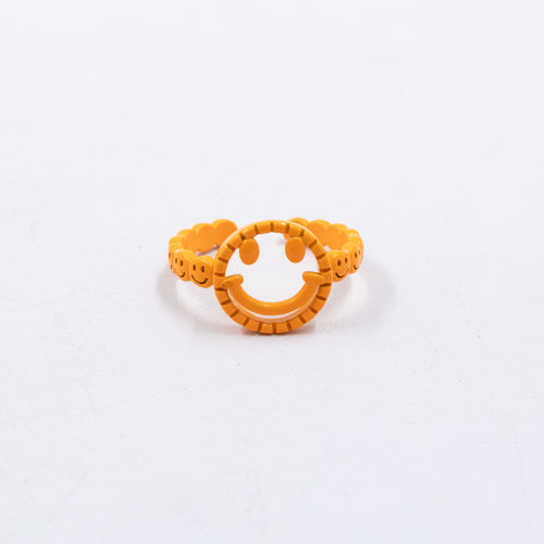 Anillo Ajustable de Caritas felices M5 Oro Laminado