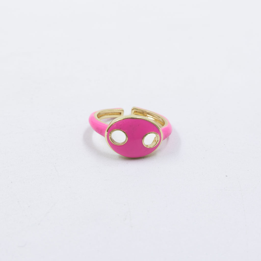 Anillo Ajustable de colores M10 Oro Laminado