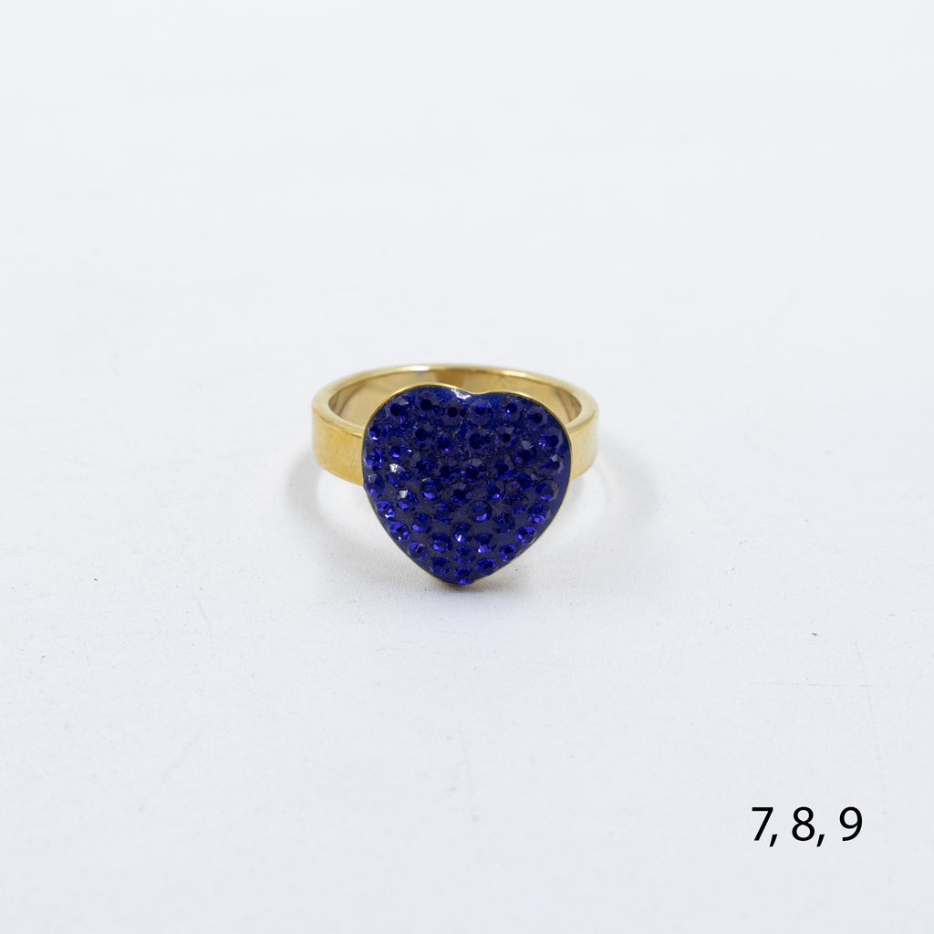 Anillo Dorado de Corazón M18 Oro Laminado