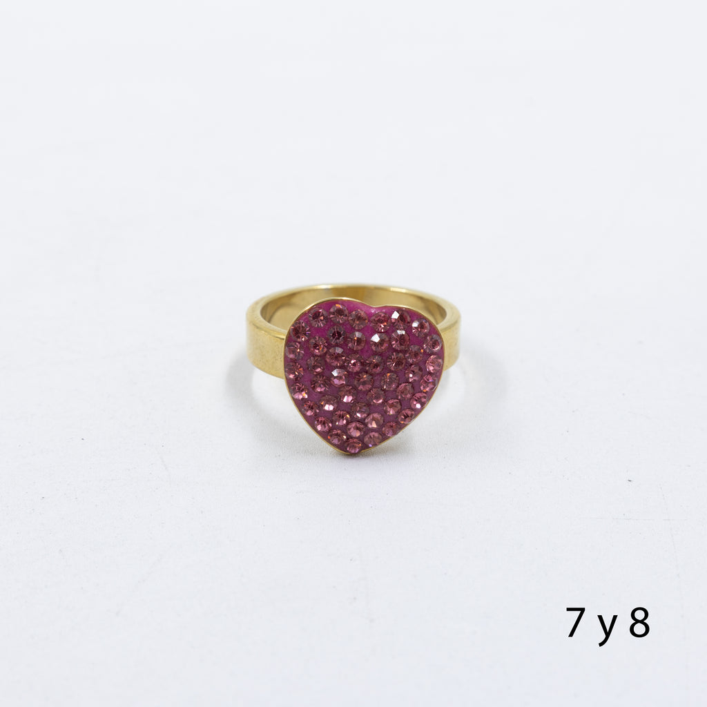 Anillo Dorado de Corazón M18 Oro Laminado