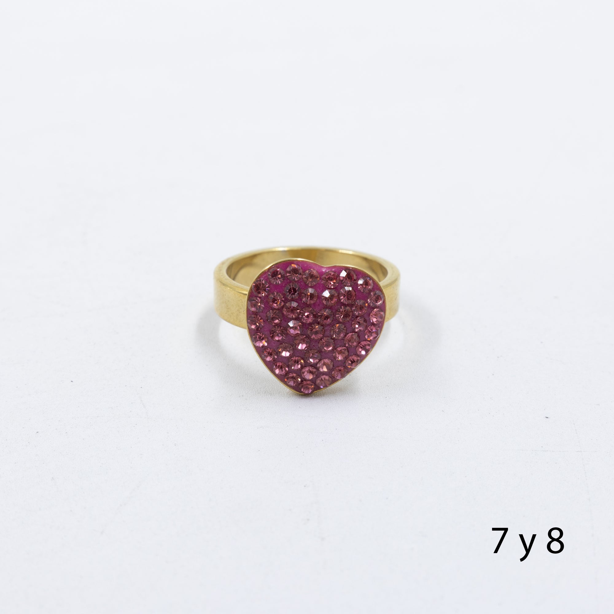 Anillo Dorado de Corazón M18 Oro Laminado