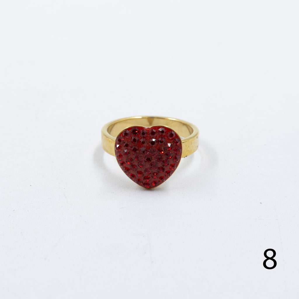 Anillo Dorado de Corazón M18 Oro Laminado