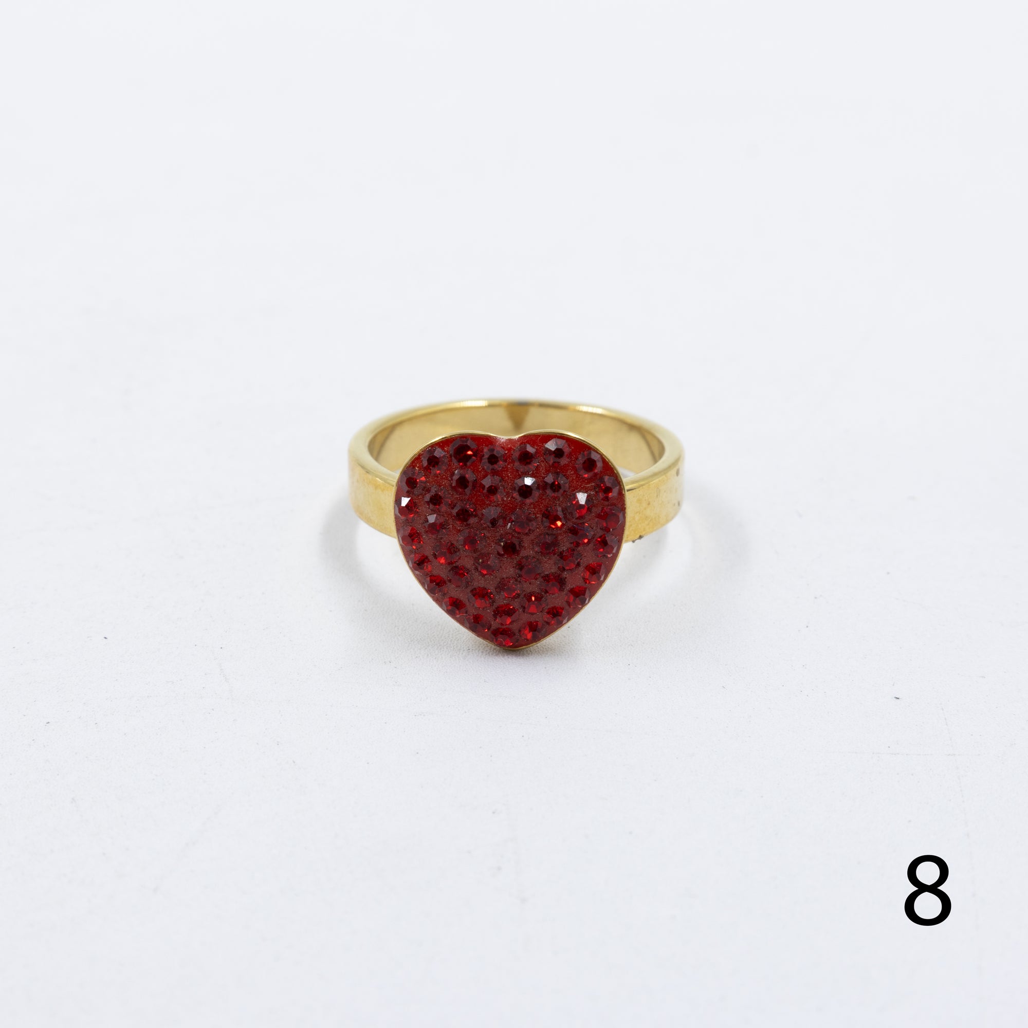 Anillo Dorado de Corazón M18 Oro Laminado