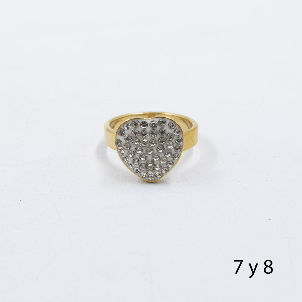 Anillo Dorado de Corazón M18 Oro Laminado