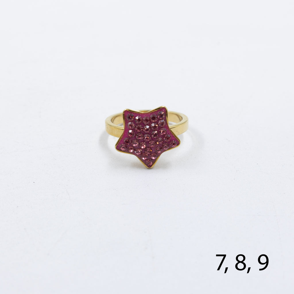 Anillo Dorado de Estrella M23 Oro Laminado