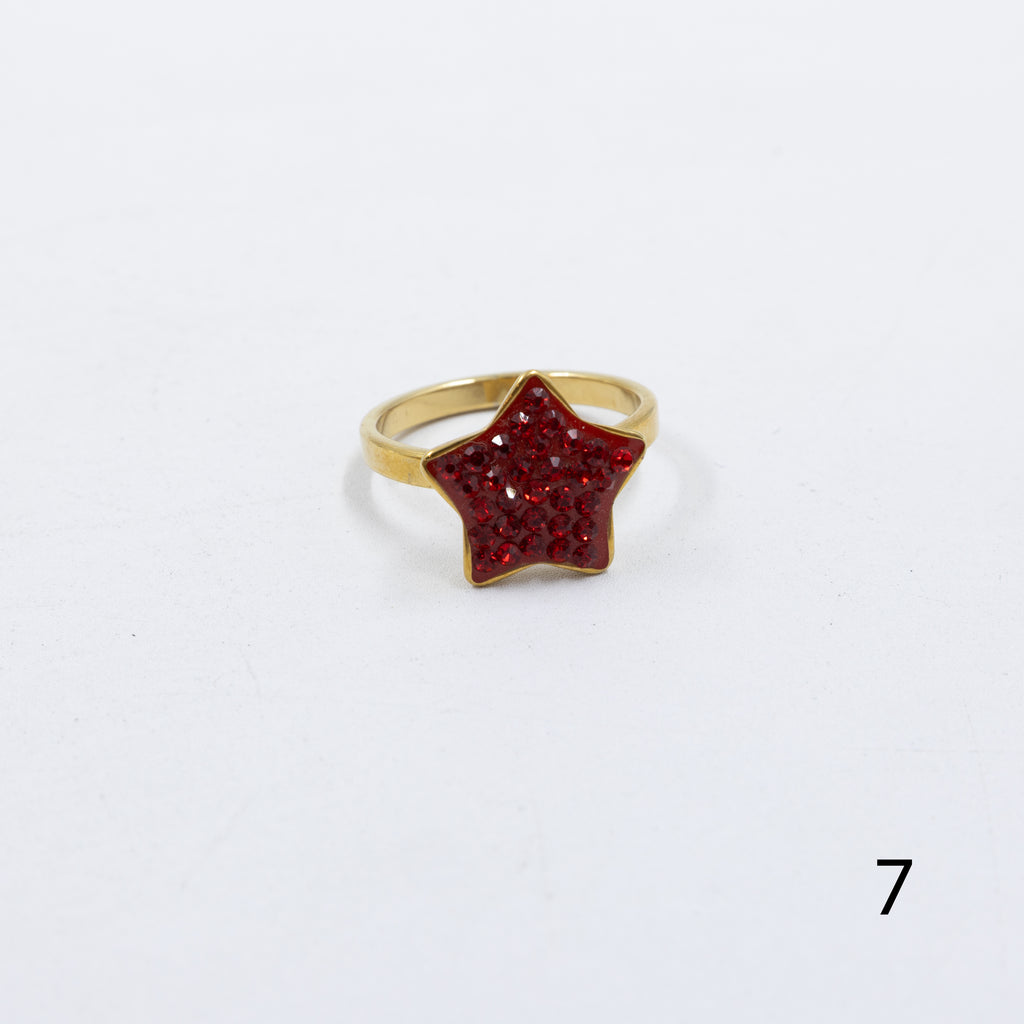 Anillo Dorado de Estrella M23 Oro Laminado