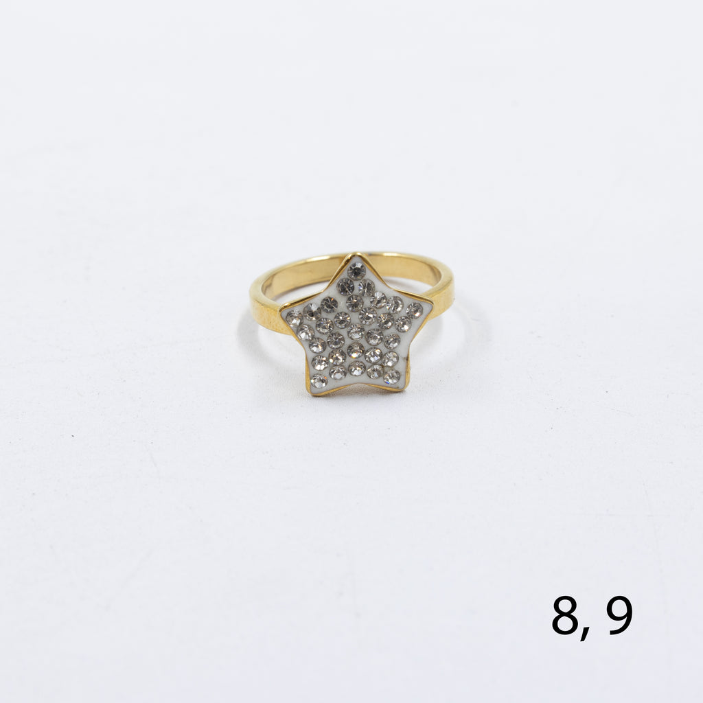 Anillo Dorado de Estrella M23 Oro Laminado