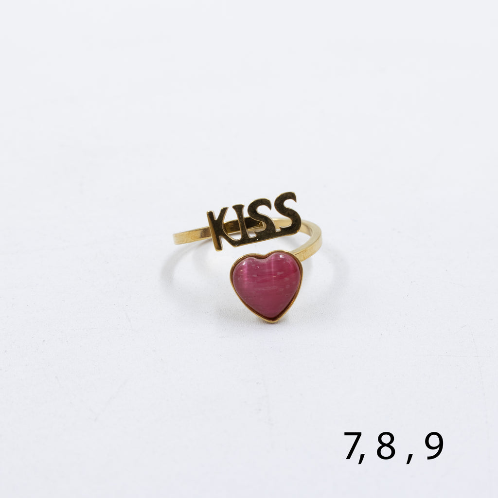 Anillo Dorado de Corazón M28 Oro Laminado