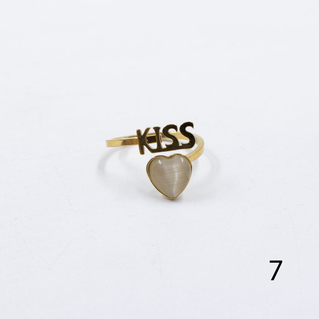 Anillo Dorado de Corazón M28 Oro Laminado