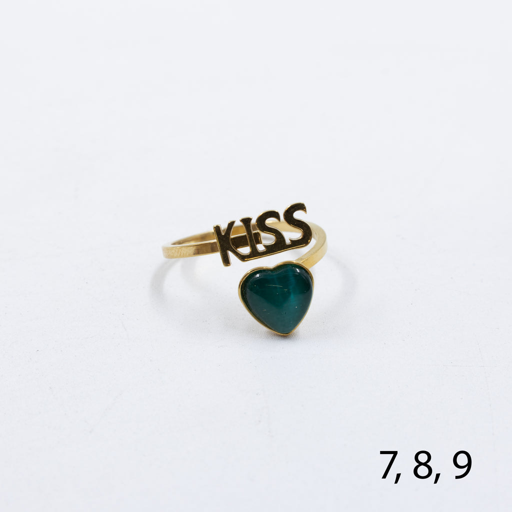 Anillo Dorado de Corazón M28 Oro Laminado