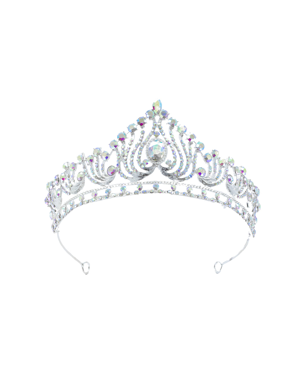 Corona Plateada de Diadema con piedras  - M84 Oro Laminado