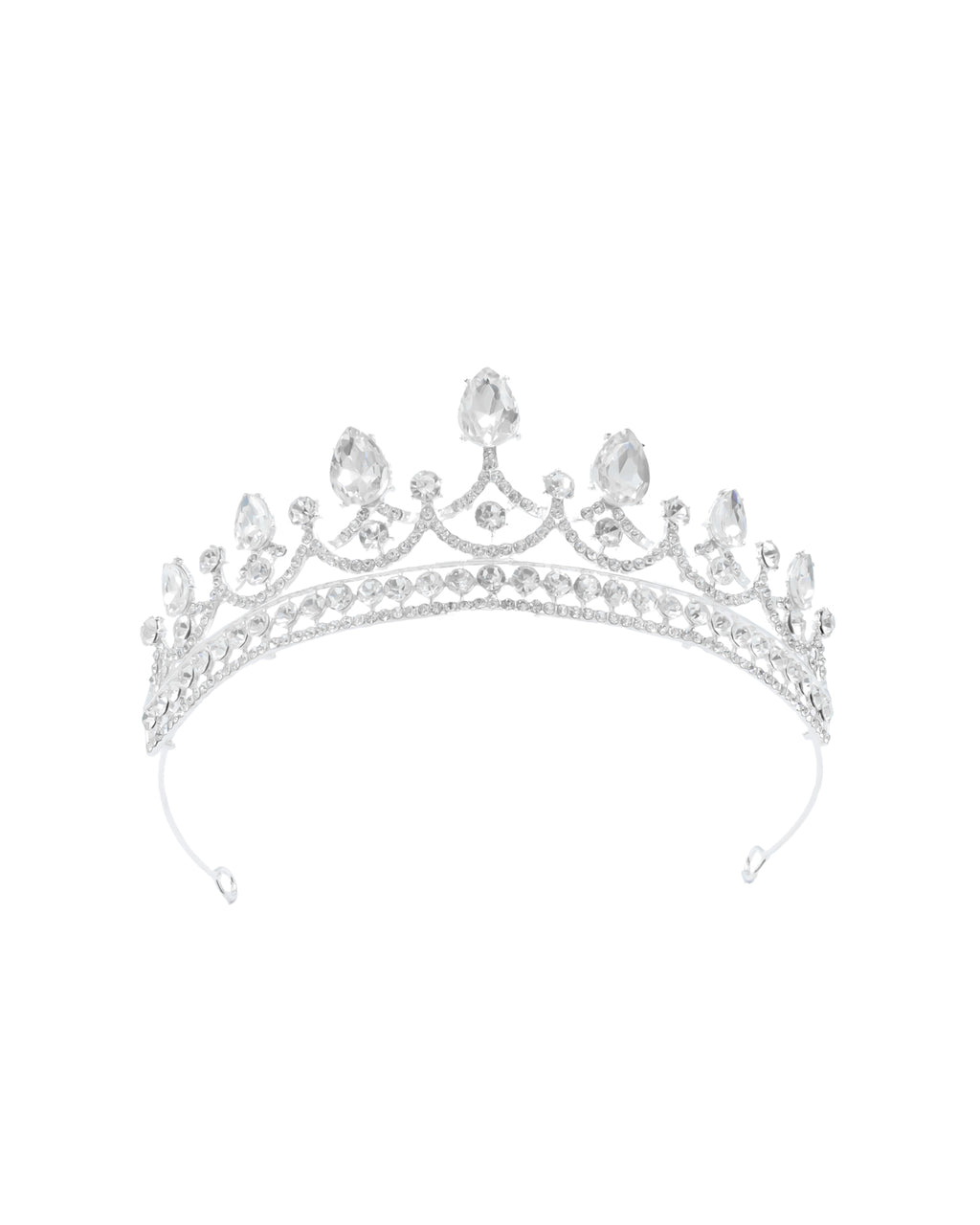 Corona Plateada de Diadema con piedras  - M85 Oro Laminado