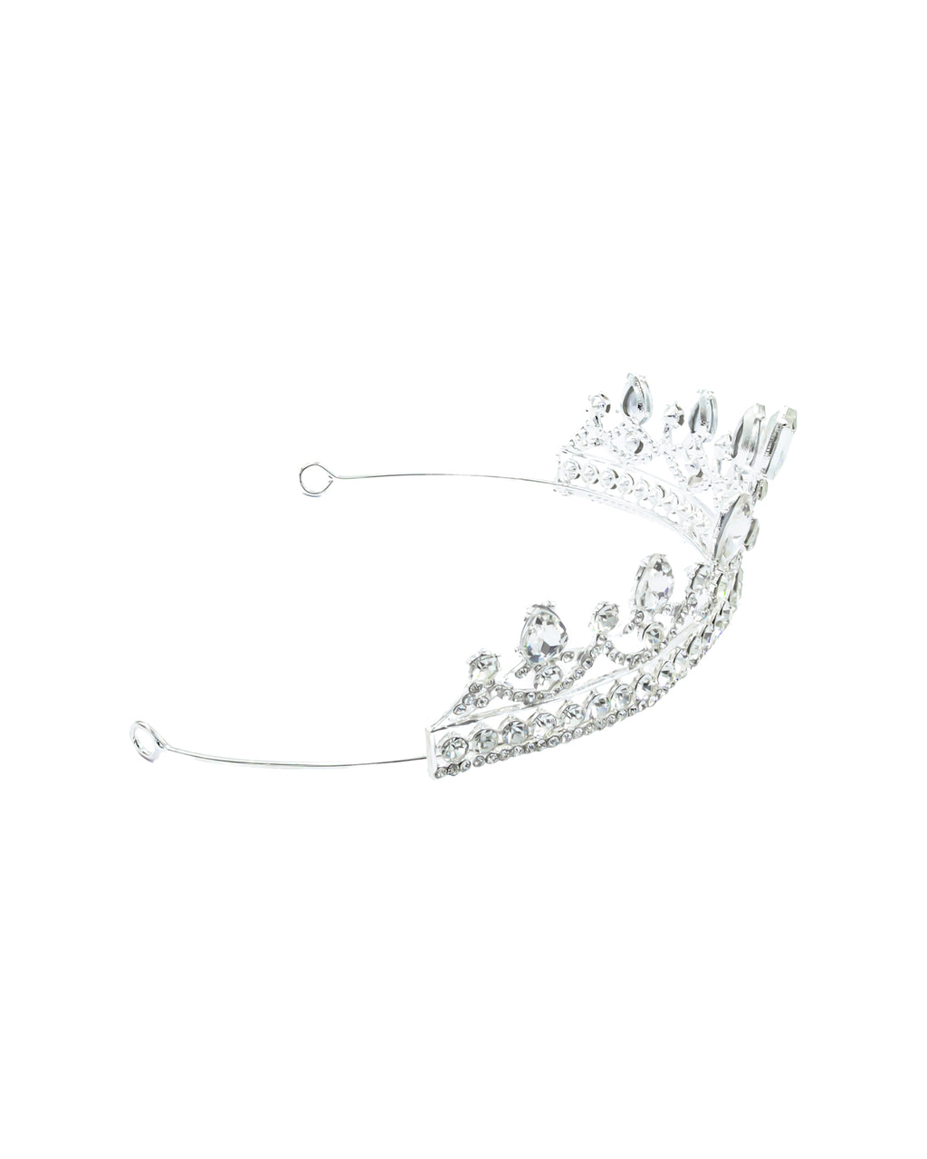 Corona Plateada de Diadema con piedras  - M85 Oro Laminado