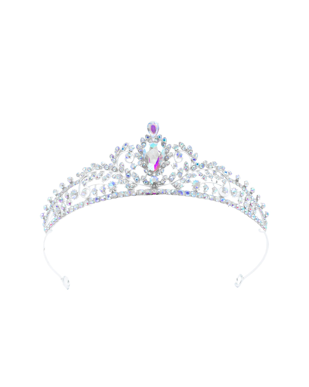Corona Plateada de Diadema con piedras  - M86 Oro Laminado