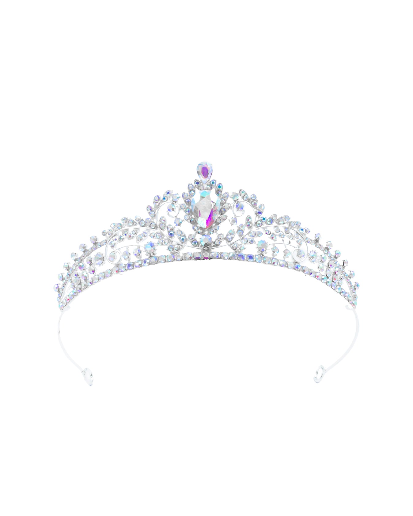 Corona Plateada de Diadema con piedras  - M86 Oro Laminado