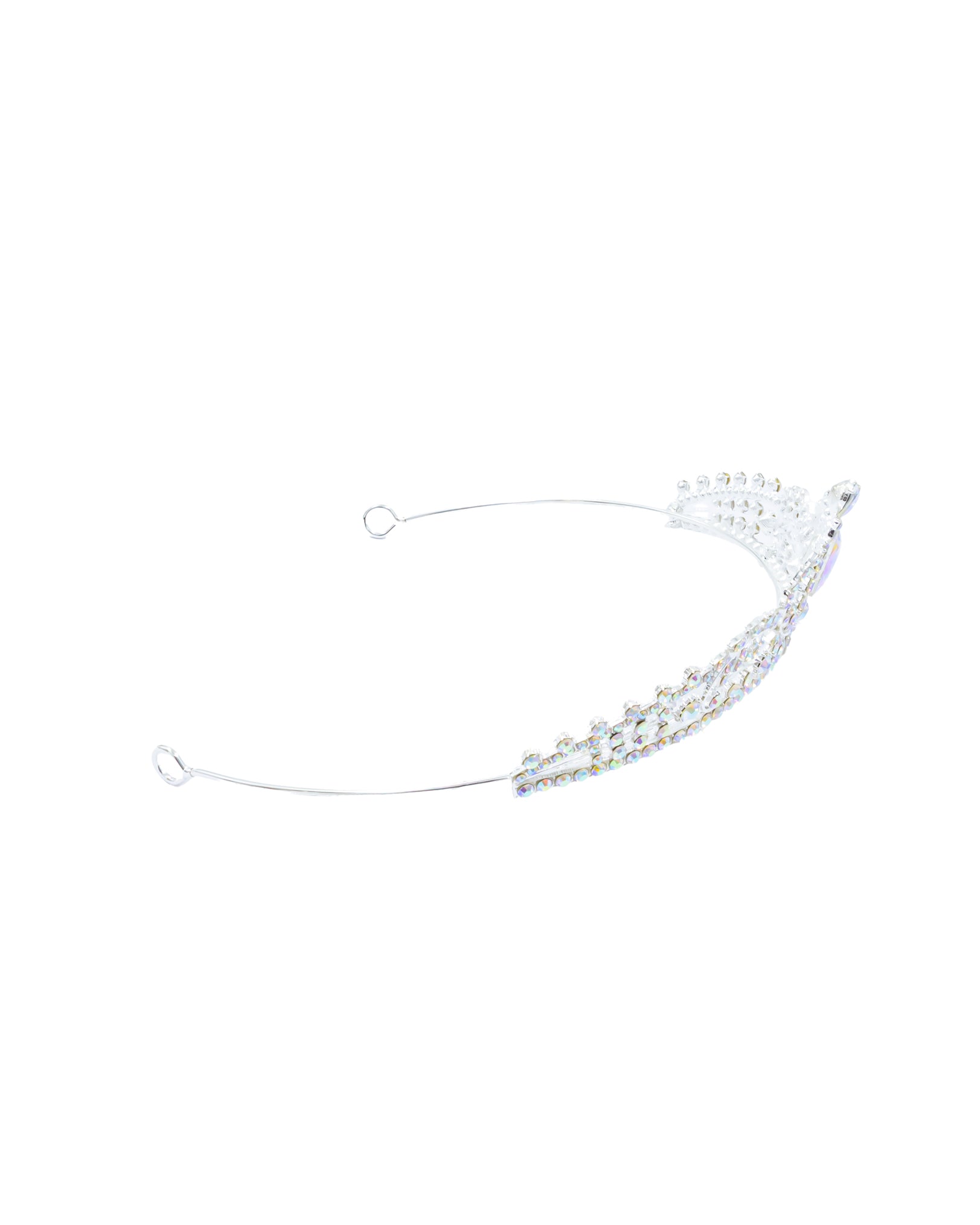 Corona Plateada de Diadema con piedras  - M86 Oro Laminado