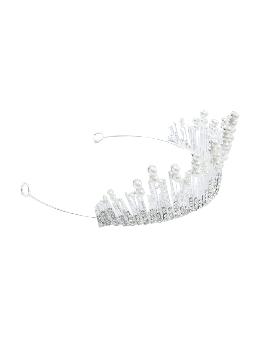 Corona Plateada de Diadema con piedras  - M87 Oro Laminado