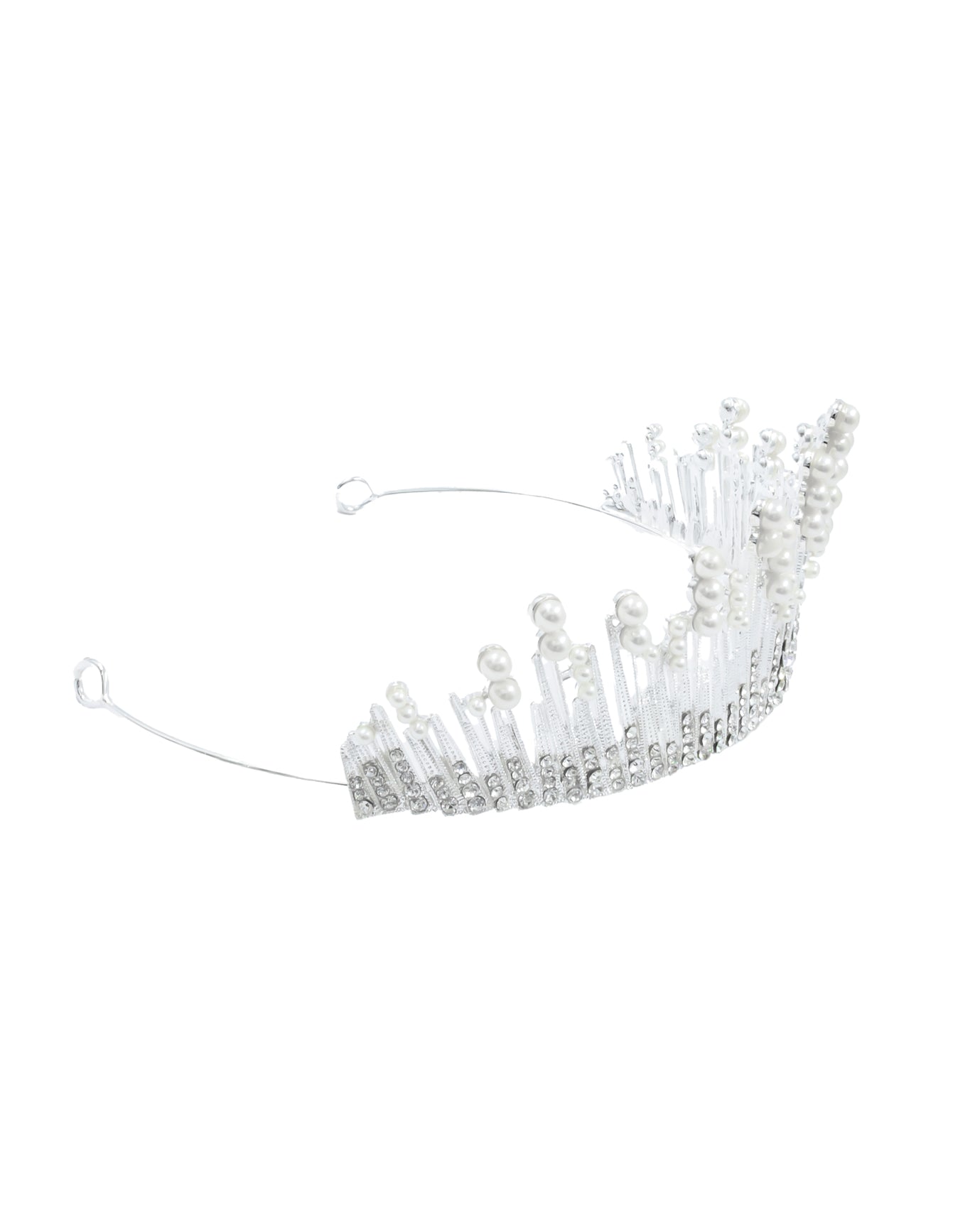Corona Plateada de Diadema con piedras  - M87 Oro Laminado
