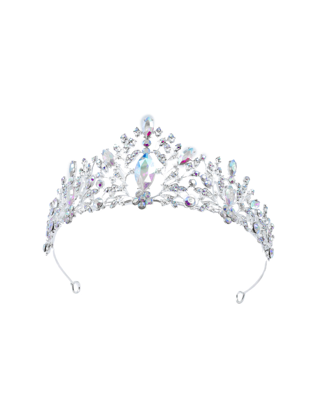 Corona Plateada de Diadema con piedras  - M88 Oro Laminado