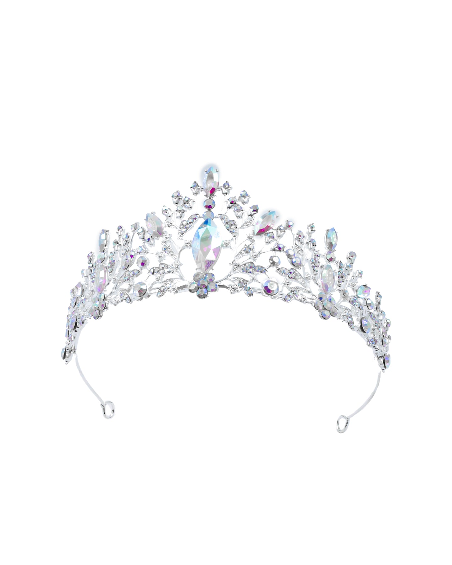 Corona Plateada de Diadema con piedras  - M88 Oro Laminado