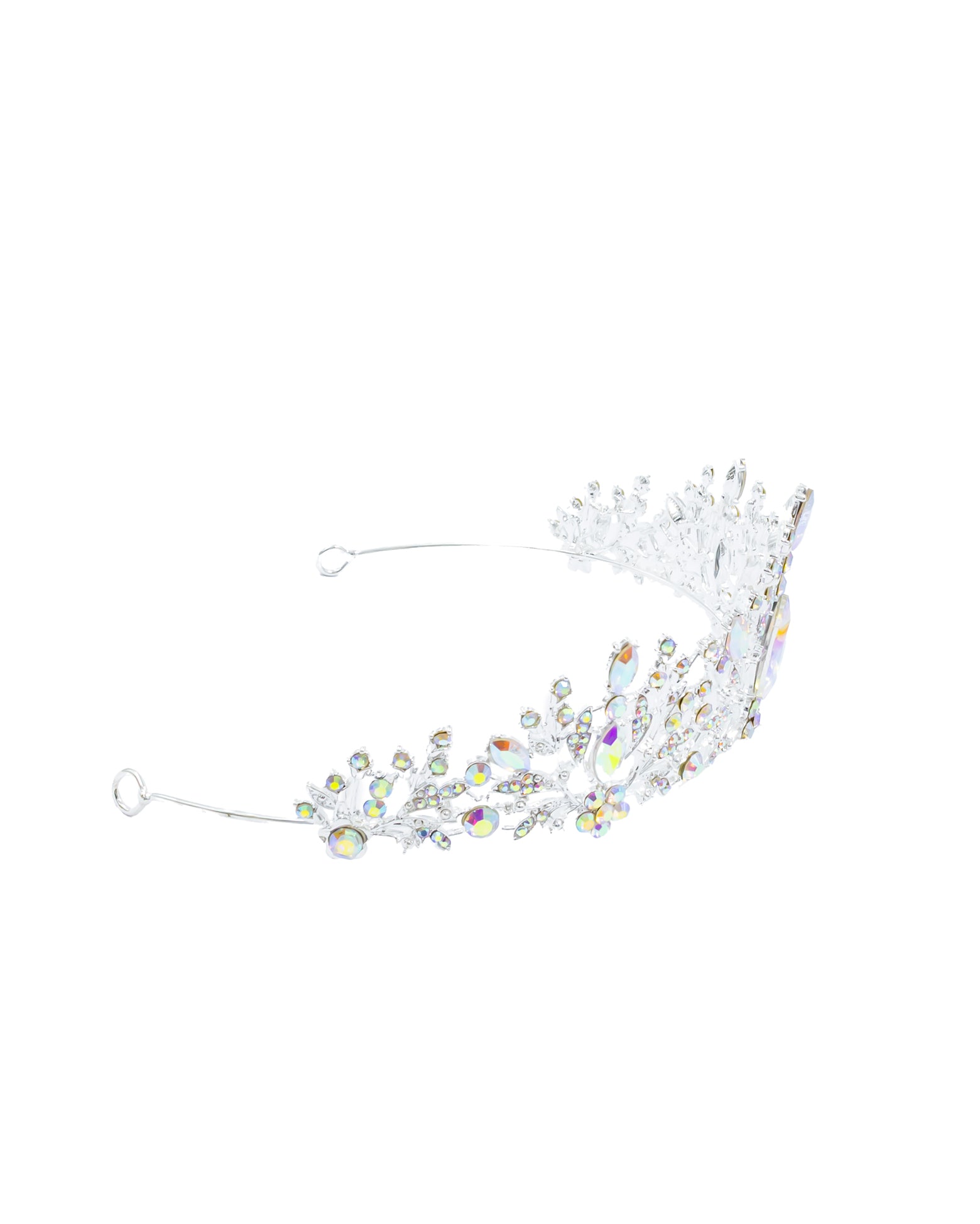 Corona Plateada de Diadema con piedras  - M88 Oro Laminado