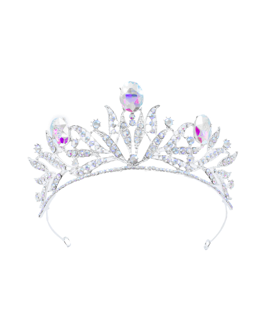 Corona Plateada de Diadema con piedras  - M89 Oro Laminado