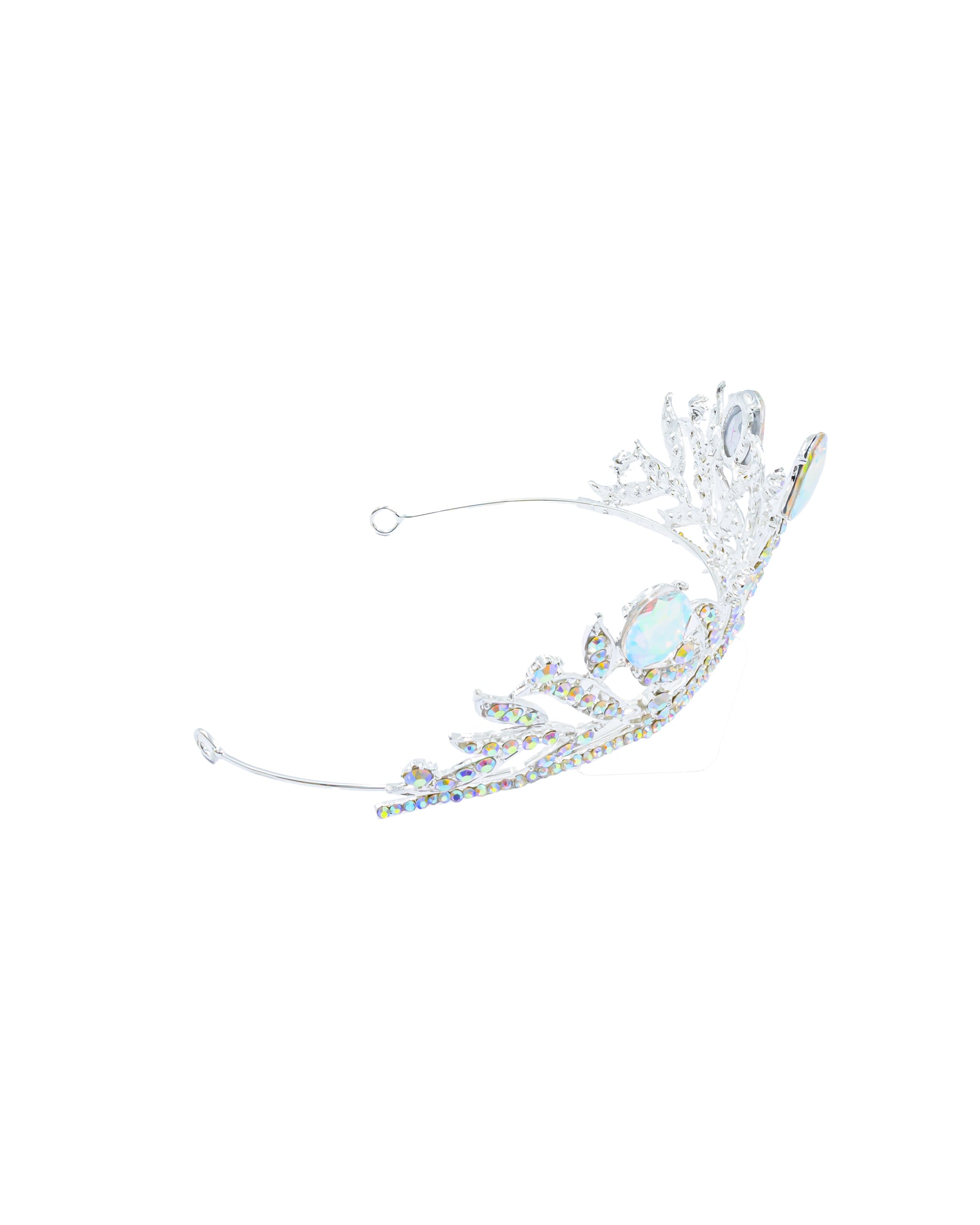 Corona Plateada de Diadema con piedras  - M89 Oro Laminado