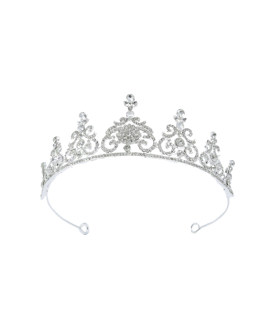 Corona Plateada de Diadema con piedras  - M90 Oro Laminado