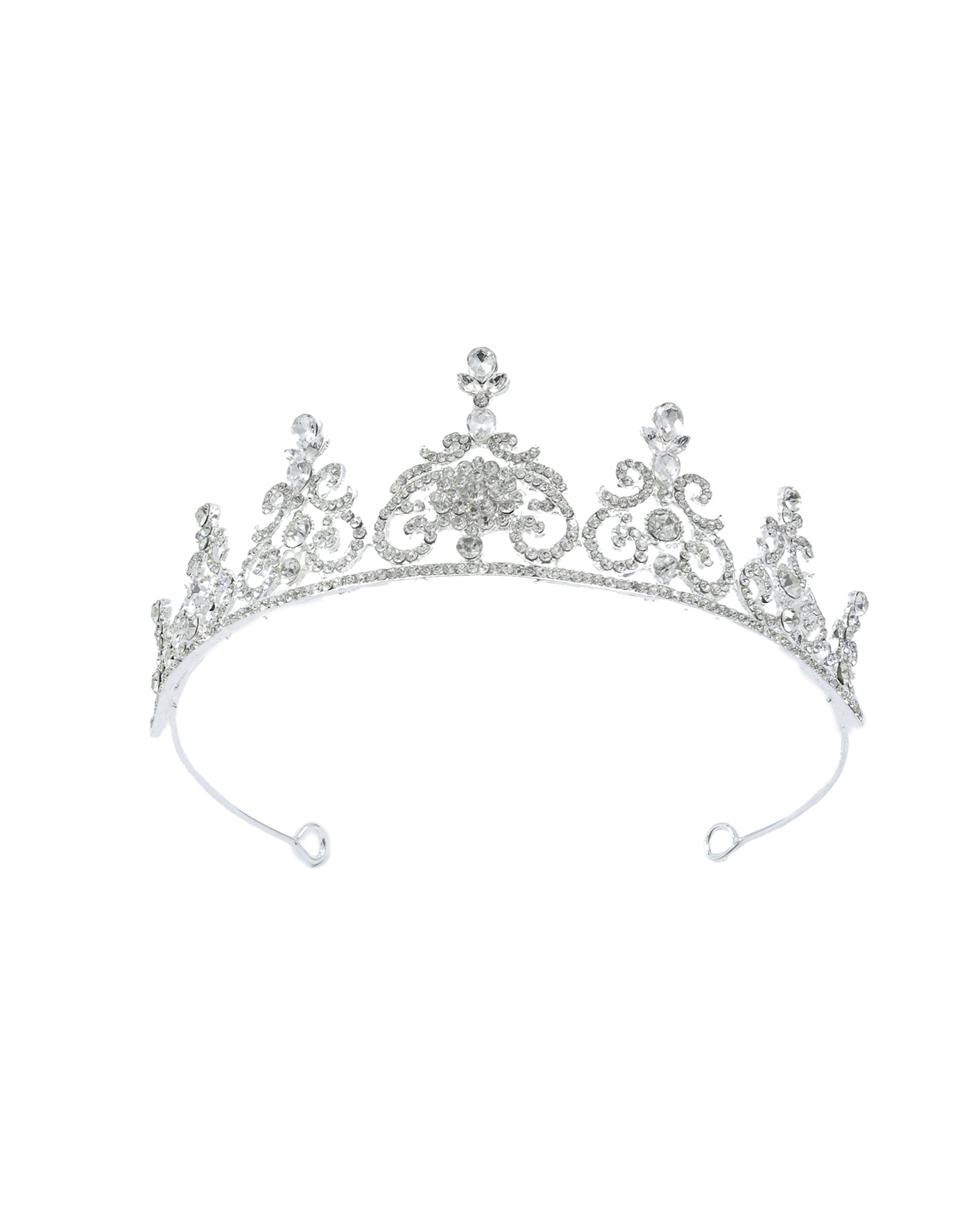 Corona Plateada de Diadema con piedras  - M90 Oro Laminado