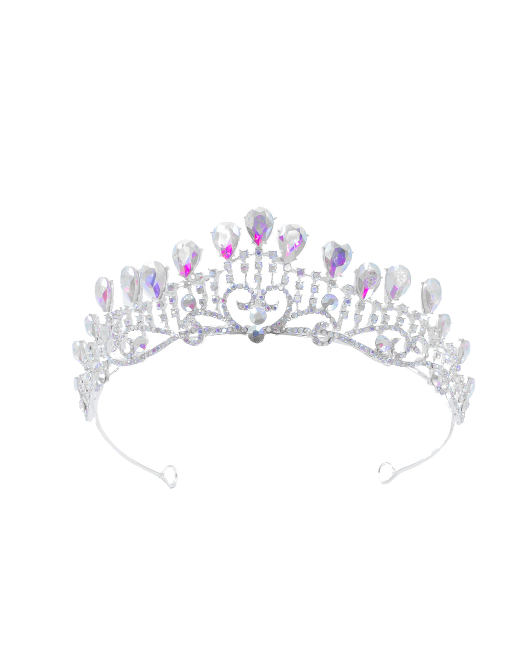 Corona Plateada de Diadema con piedras  - M91 Oro Laminado