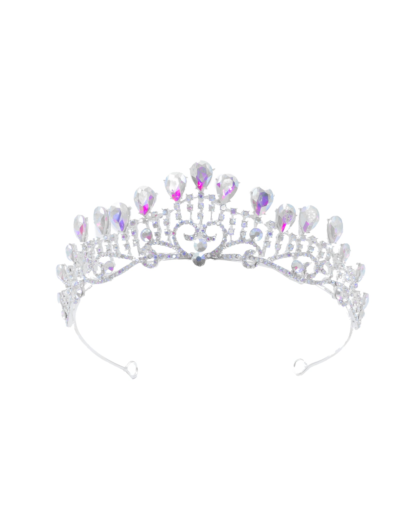Corona Plateada de Diadema con piedras  - M91 Oro Laminado
