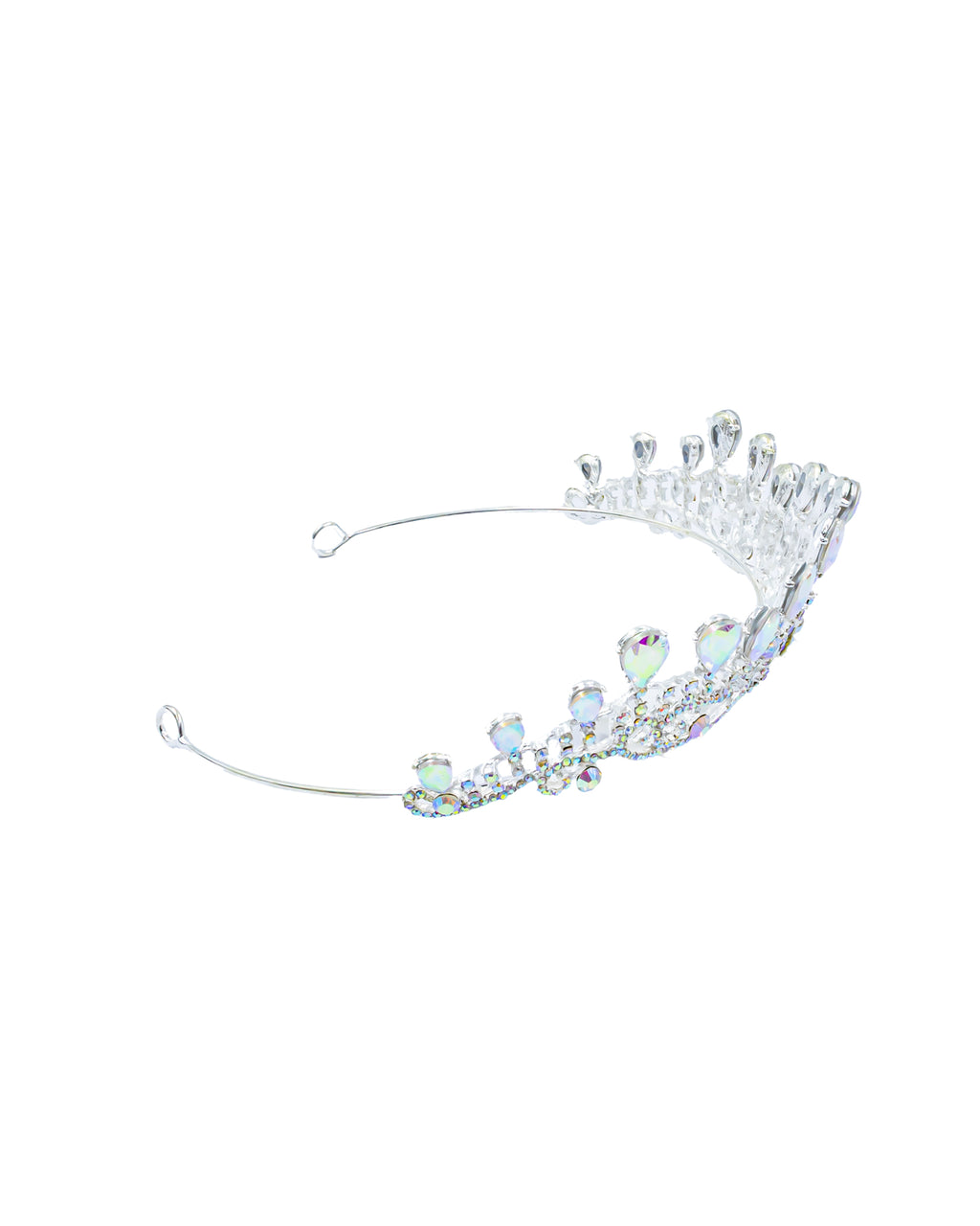 Corona Plateada de Diadema con piedras  - M91 Oro Laminado