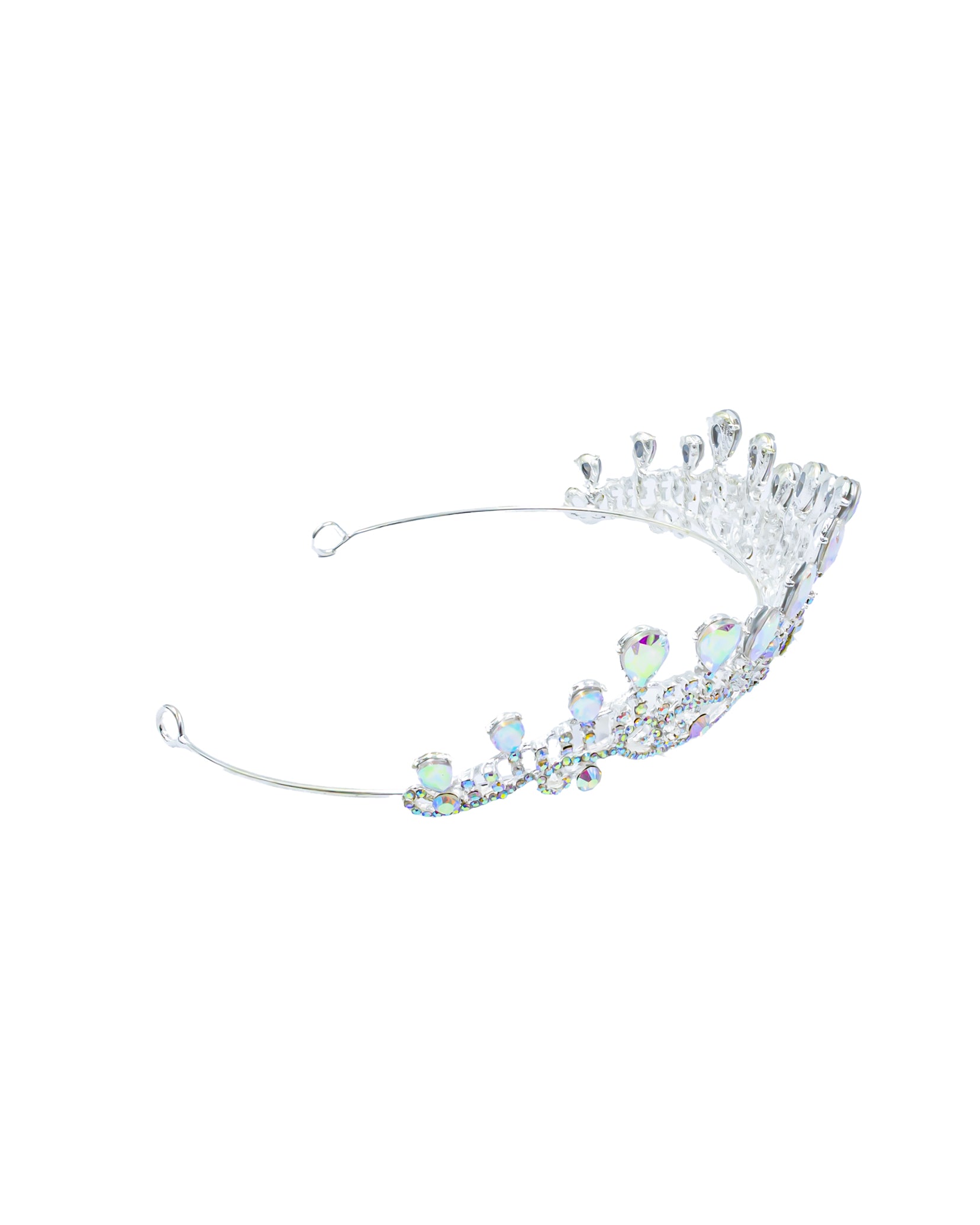 Corona Plateada de Diadema con piedras  - M91 Oro Laminado