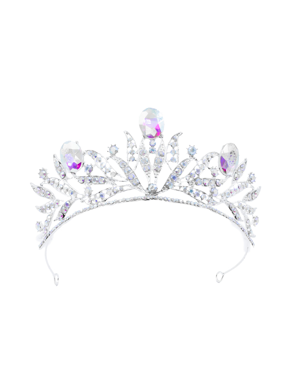 Corona Plateada de Diadema con piedras  - M92 Oro Laminado