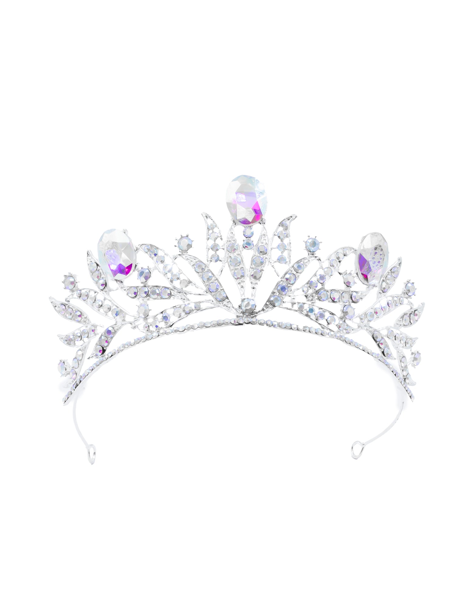 Corona Plateada de Diadema con piedras  - M92 Oro Laminado