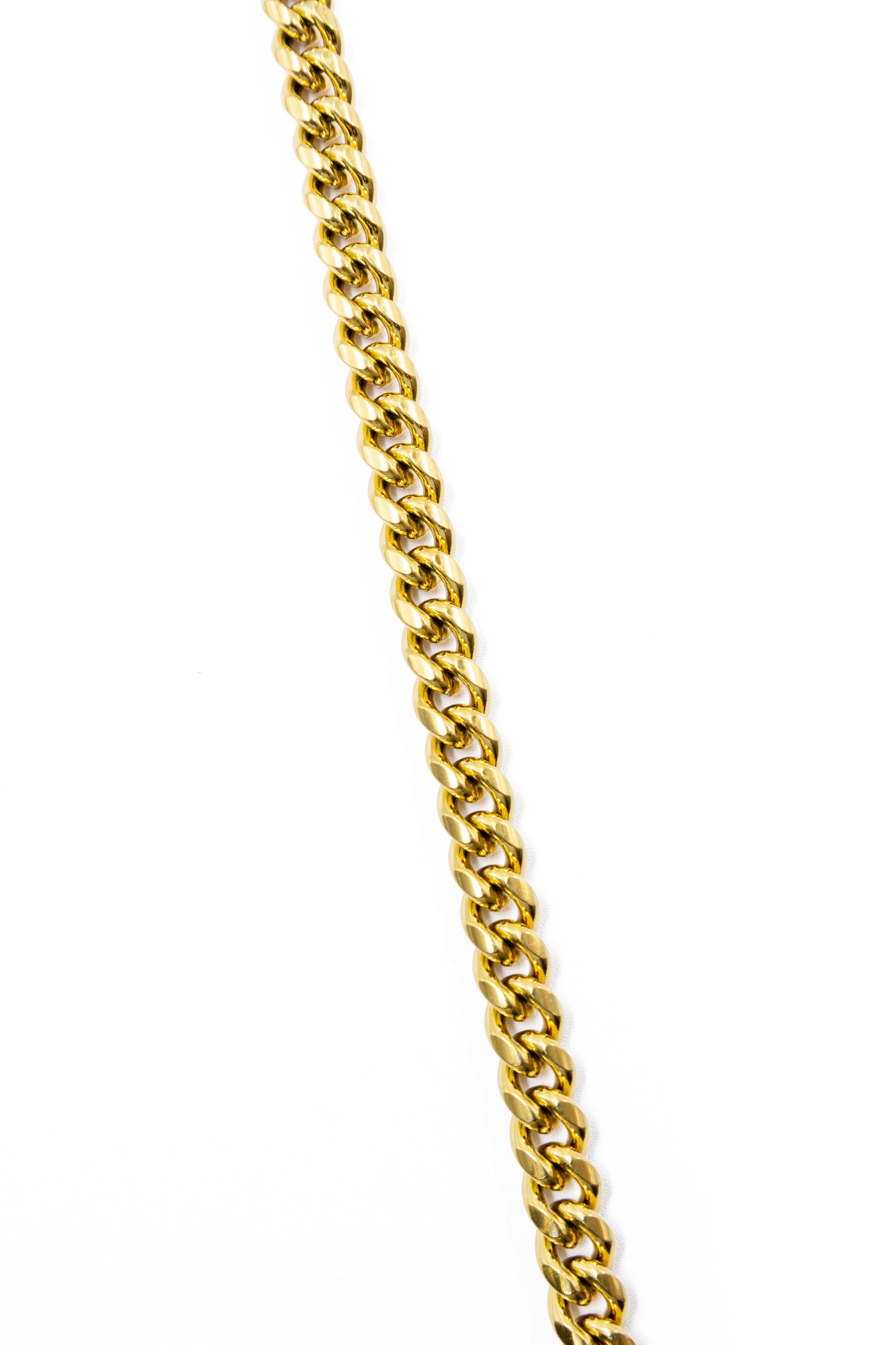 Cadena Larga de Eslabones Dorada - M28 Acero Inoxidable