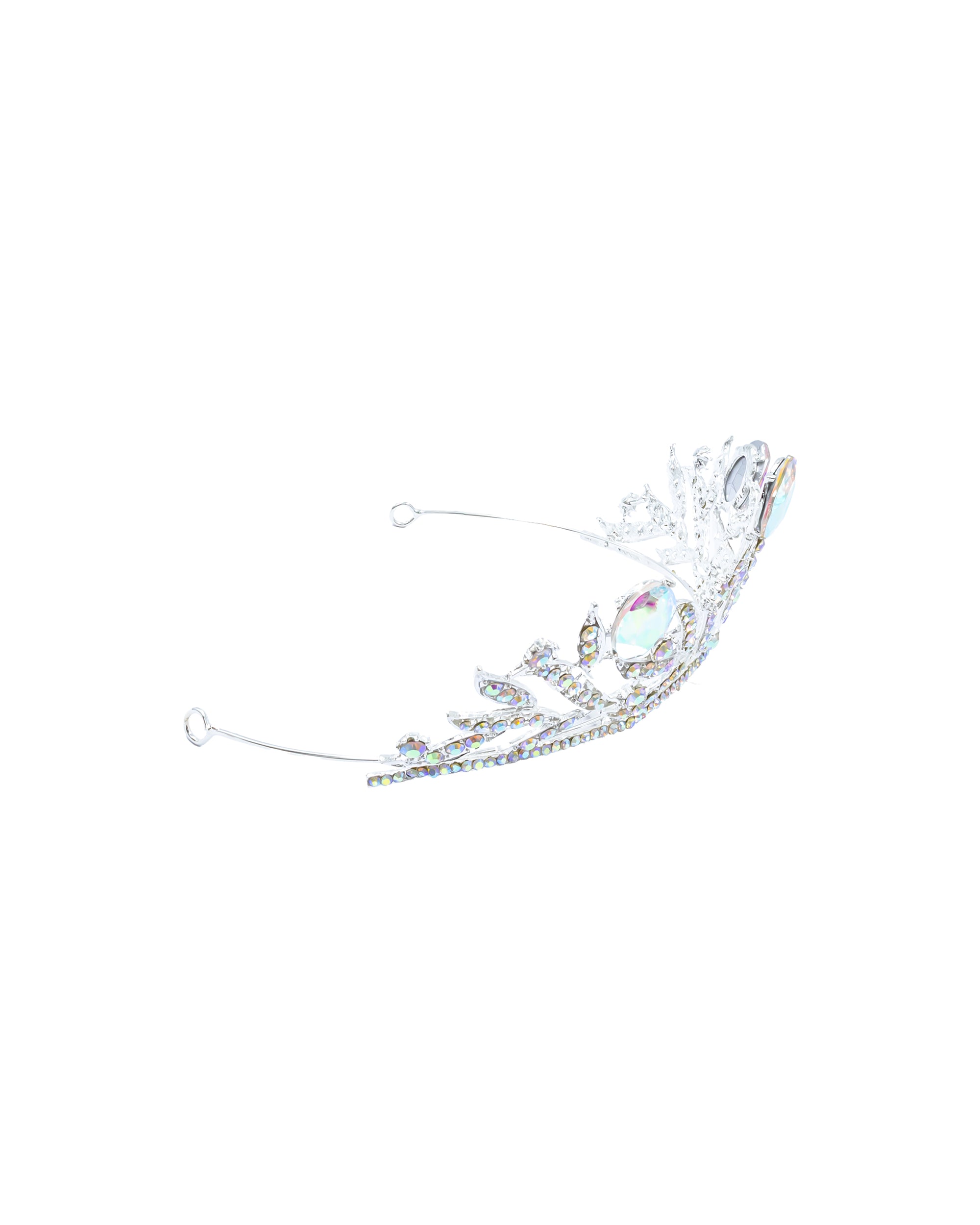 Corona Plateada de Diadema con piedras  - M92 Oro Laminado