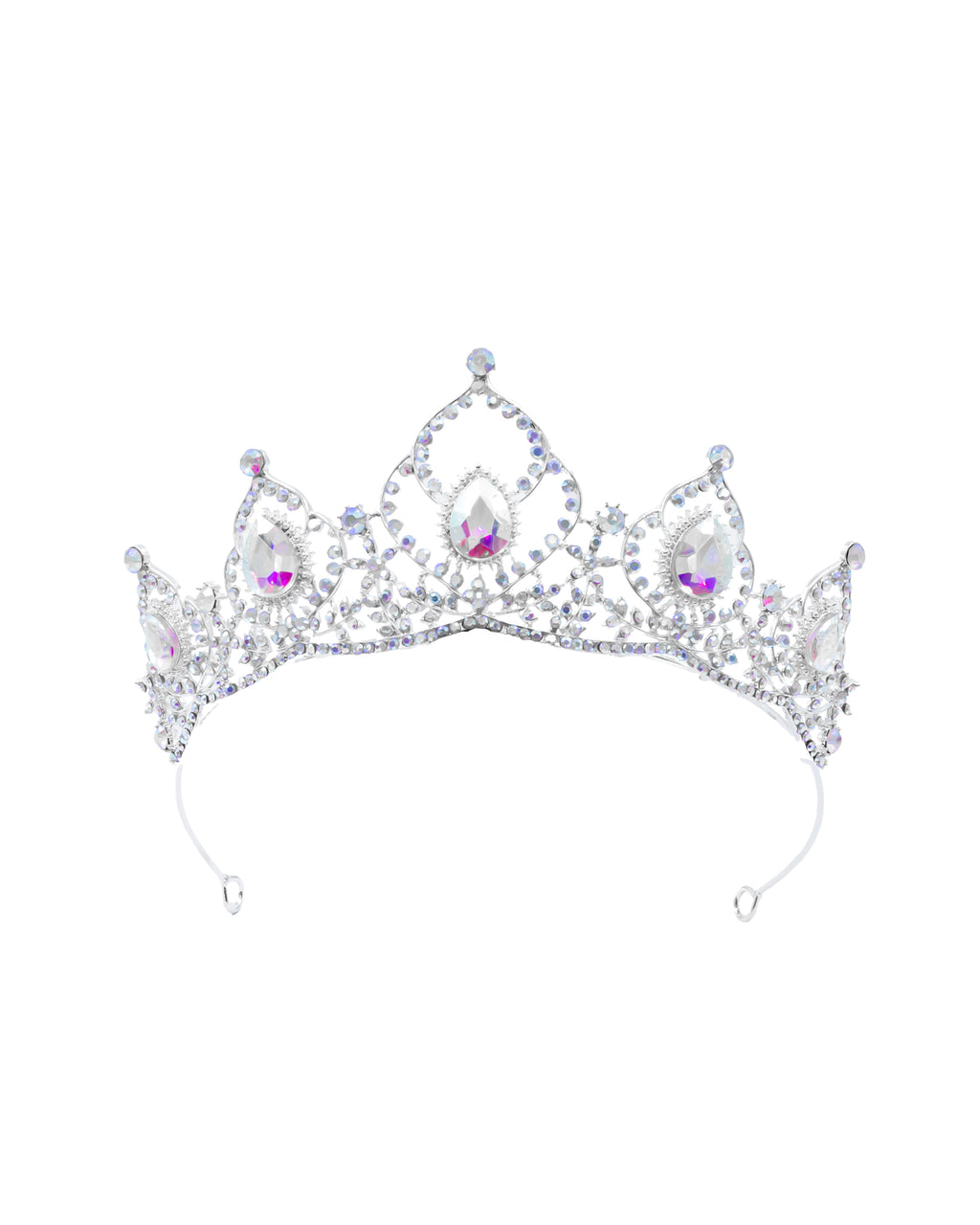 Corona Plateada de Diadema con piedras  - M93 Oro Laminado
