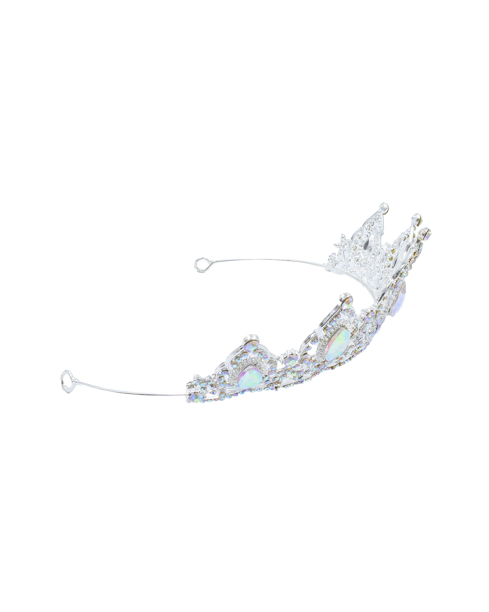 Corona Plateada de Diadema con piedras  - M93 Oro Laminado