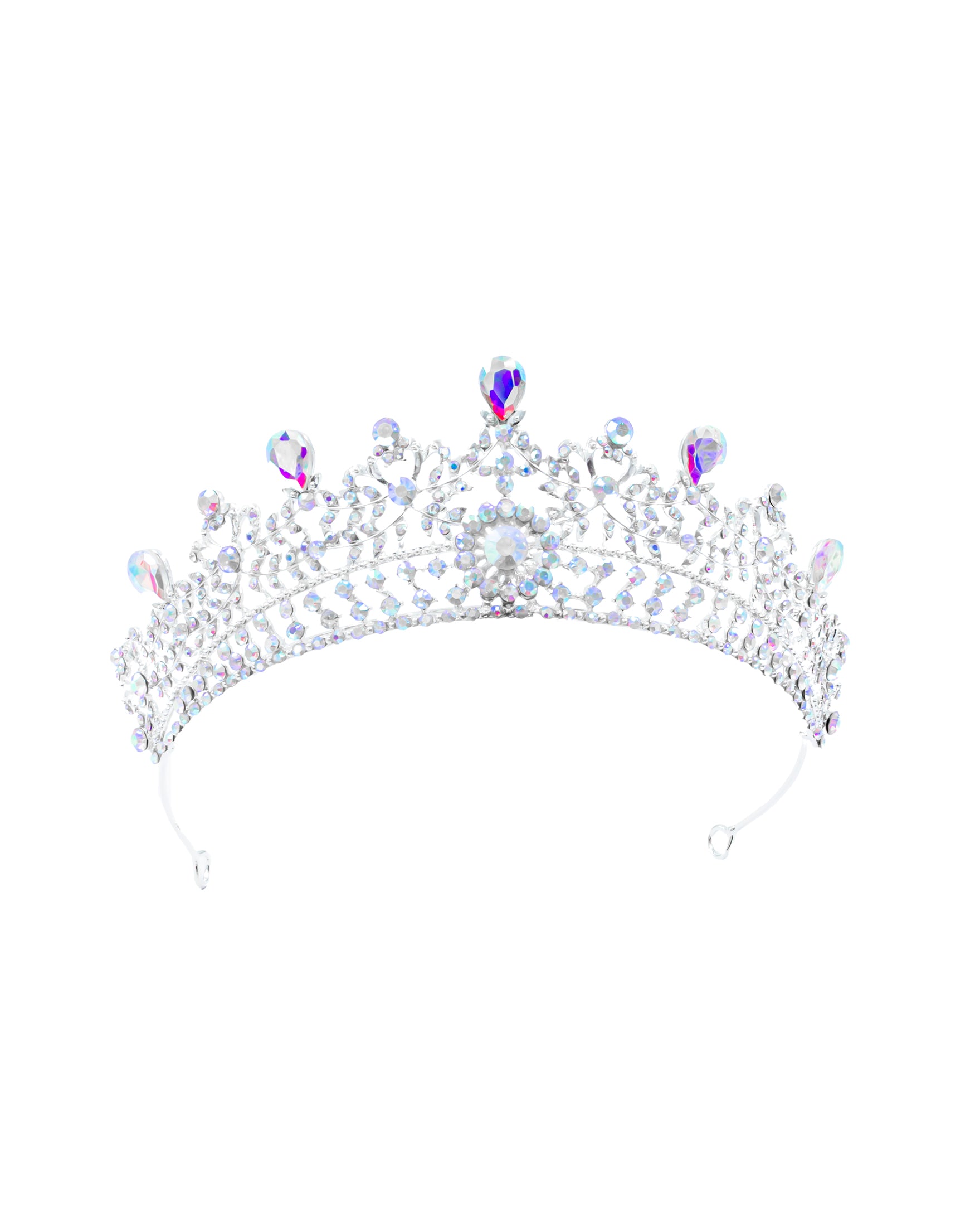 Corona Plateada de Diadema con piedras  - M95 Oro Laminado