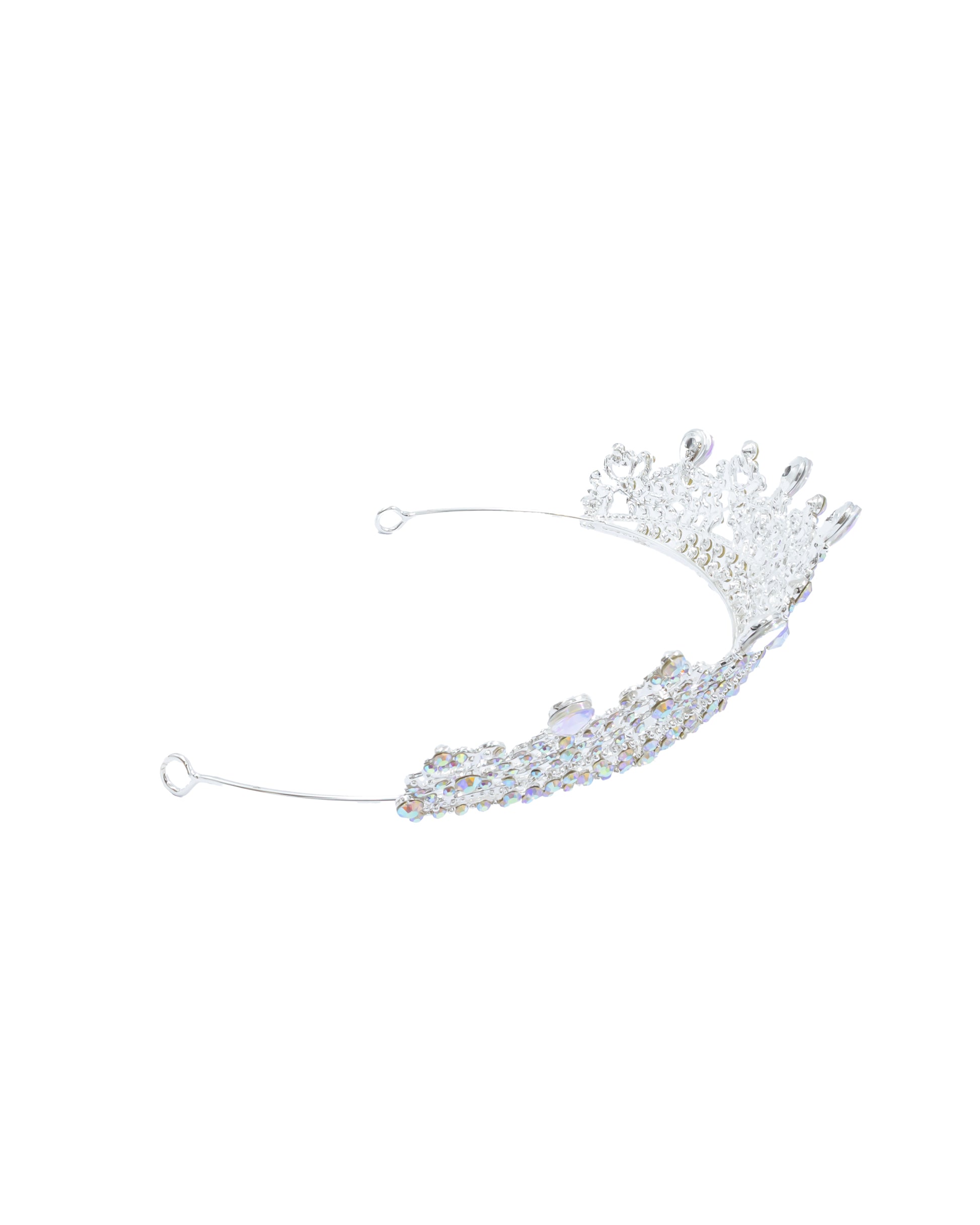 Corona Plateada de Diadema con piedras  - M95 Oro Laminado