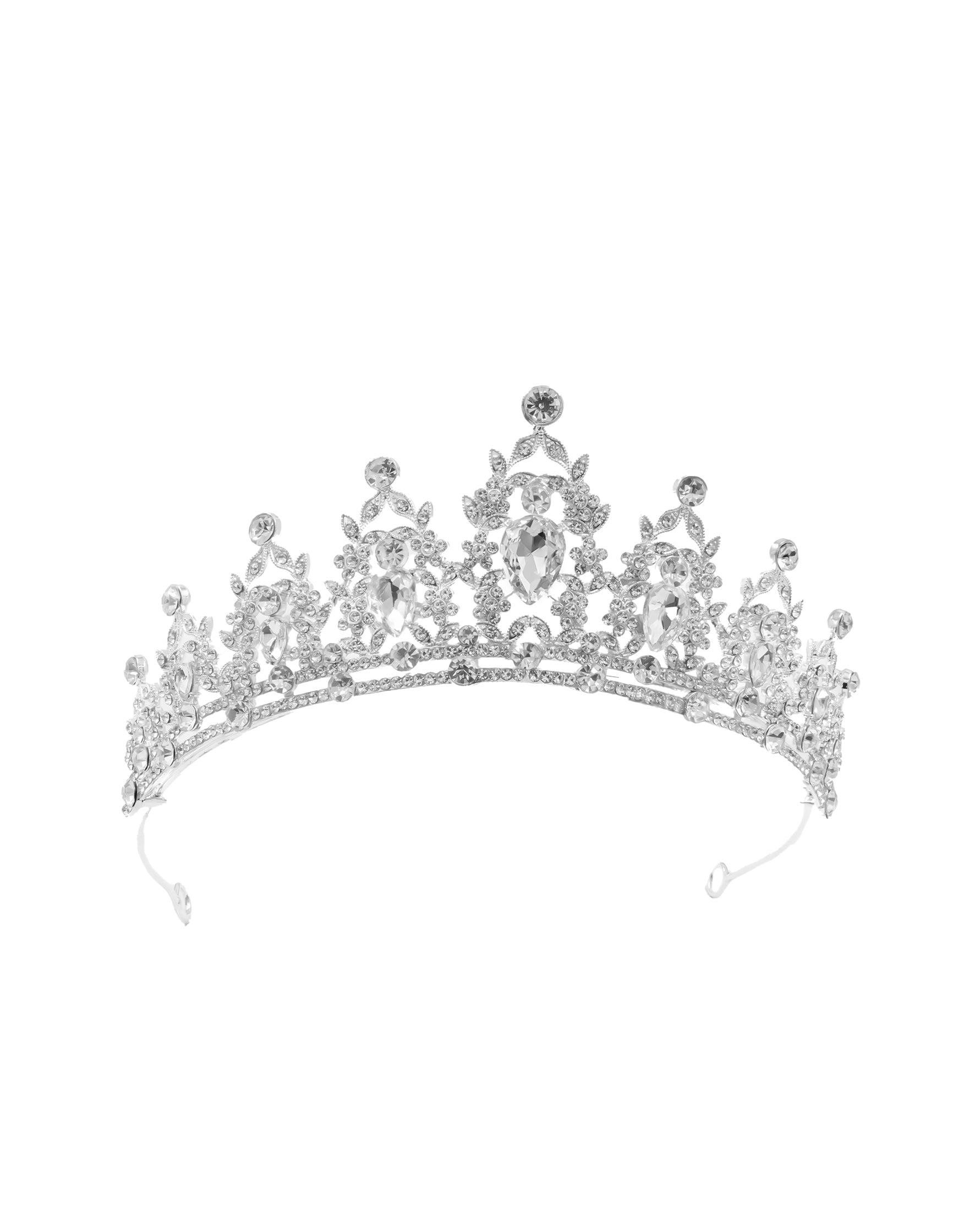 Corona Plateada de Diadema con piedras  - M96 Oro Laminado