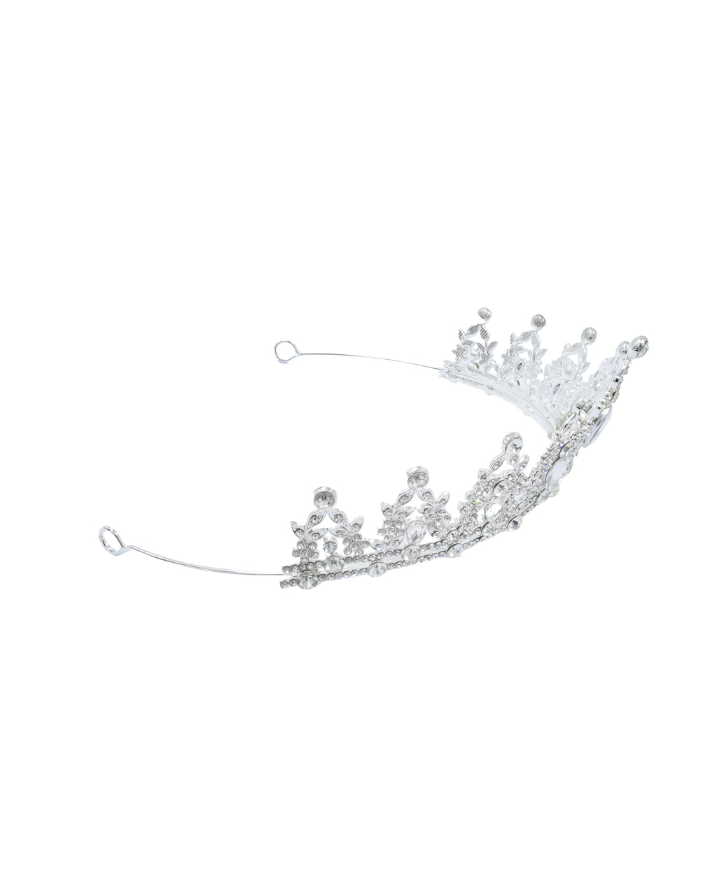 Corona Plateada de Diadema con piedras  - M96 Oro Laminado