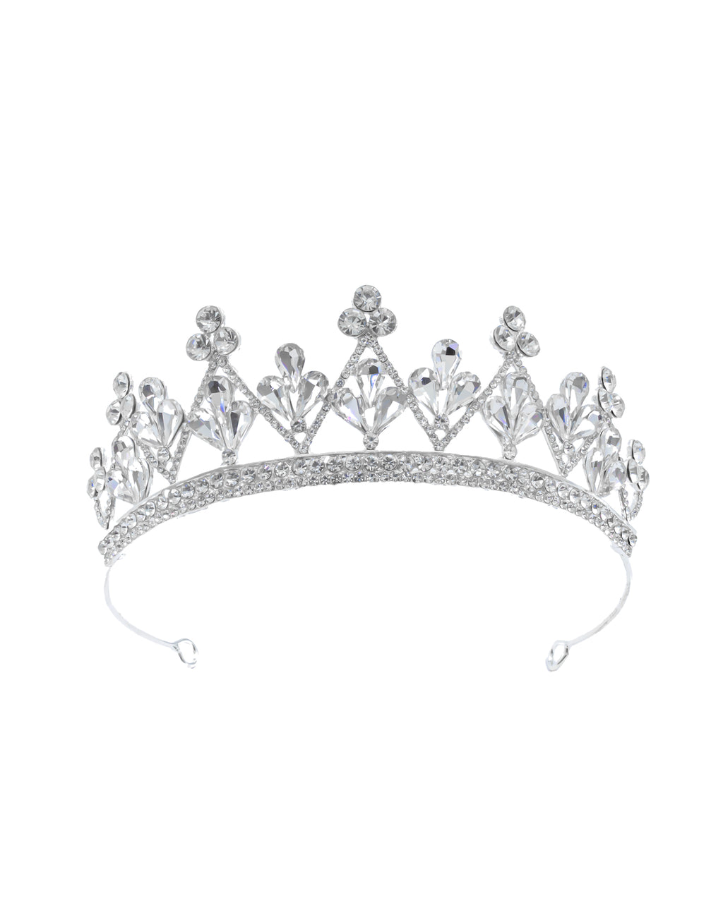 Corona Plateada de Diadema con piedras  - M98 Oro Laminado