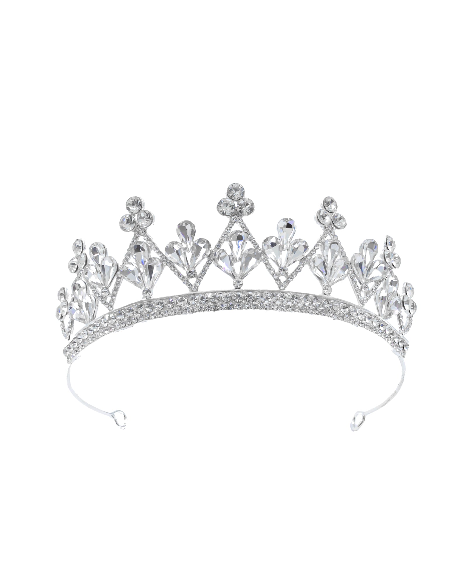 Corona Plateada de Diadema con piedras  - M98 Oro Laminado
