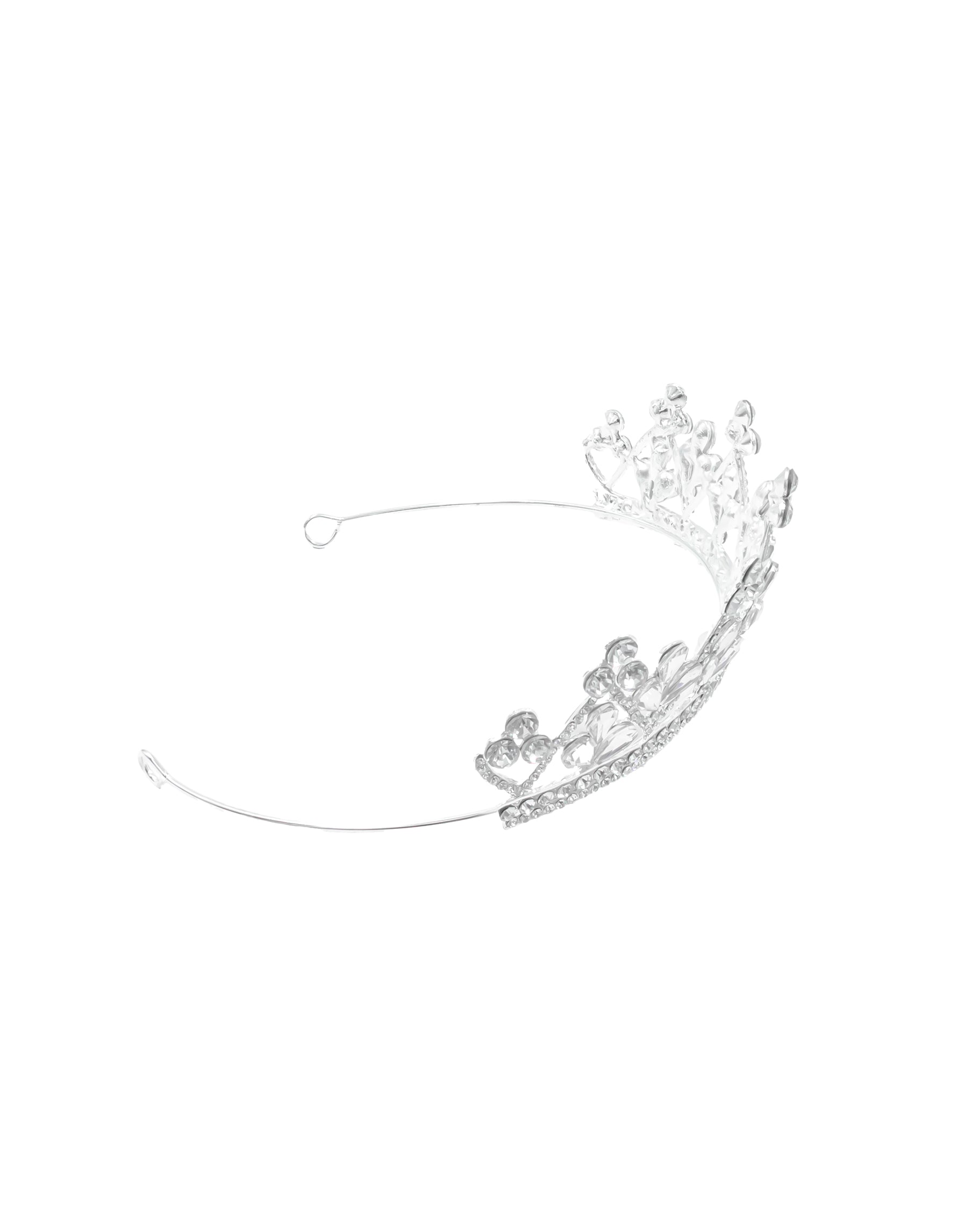 Corona Plateada de Diadema con piedras  - M98 Oro Laminado